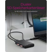 Geh. IcyBox M.2NVMe/SATA SSD mit zweifachem SD CR