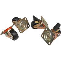 Equip 4xRollen für Serverschränke Basic/DF 75mm schwarz