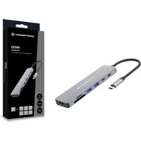 CONCEPTRONIC 7-1 Dock USB-C->HDMI/USB-C/2xUSB-A/+ 25cm gr