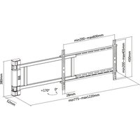 Equip Wandhalterung 32"-75"/1TFT Motor. 2Gelenke 50Kg sw lite Retail