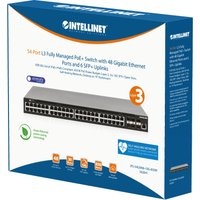 INTELLINET 54-P PoE+ Managed Switch 6x10GbE 850W