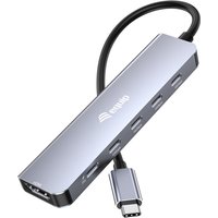 Equip Adapter USB-C->HDMI/3xUSB-C/USB PD 4K/ 60Hz 0.25m Alu.