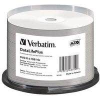 DVD-R Verbatim 4,7GB 50pcs Spin Wide printable no-ID 16x