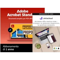 Adobe Acrobat Standard + Jottacloud Personal Unlimited | 1 Utente | 1 Anno