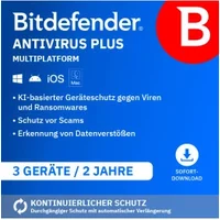 2GO Software 20% Rabatt auf Bitdefender Antivirus Plus für 3 PCs 2 Jahre Windows