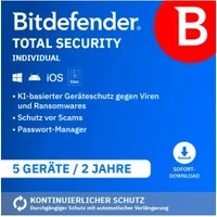 2GO Software 23% Rabatt auf Bitdefender Total Security für 5 Geräte
