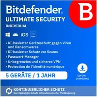 2GO Software 20% Rabatt auf Bitdefender Ultimate Security 2026 für 5 Geräte 1 Jahr