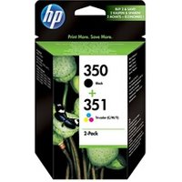 HP 350 / 351 Pack de 2 Cartouches Noire et Trois Couleurs Authentiques (SD412EE)