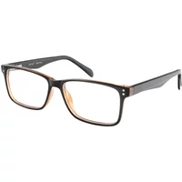 Rectangle Black Gold Eyeglasses