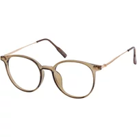 Oval Transparent Green Eyeglasses