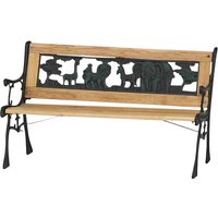 SIENA GARDEN Kinderbank, Metall/Holz, 2-Sitzer, BxHxT: 84 x 51 x 41 cm – beige | schwarz SIENA GARDEN Kinderbank, Metall/Holz, 2-Sitzer, BxHxT: 84 x 51 x 41 cm – beige | schwarz