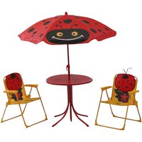 GARDAMO Kindersitzgruppe, Metall, 4-teilig – rot GARDAMO Kindersitzgruppe, Metall, 4-teilig – rot