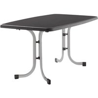 SIEGER Gartentisch, BxHxL: 90 x 72 x 150 cm, Tischplatte: Mecalit-pro – schwarz SIEGER Gartentisch, BxHxL: 90 x 72 x 150 cm, Tischplatte: Mecalit-pro – schwarz