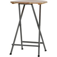 FUN STAR Gartentisch, mit Kiefernholz-Tischplatte, Ø x H: 78 x 110 cm – grau FUN STAR Gartentisch, mit Kiefernholz-Tischplatte, Ø x H: 78 x 110 cm – grau