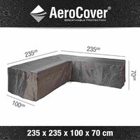 AEROCOVER Loungemöbelschutzhülle, BxH: 235 x 70 cm, Kunstfaser – grau AEROCOVER Loungemöbelschutzhülle, BxH: 235 x 70 cm, Kunstfaser – grau