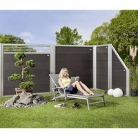 Mr. GARDENER WPC-Sichtschutzelement »Moglia«, Holz-Kunststoff-Verbundwerkstoff, LxH: 180 x 180 cm – grau Mr. GARDENER WPC-Sichtschutzelement »Moglia«, Holz-Kunststoff-Verbundwerkstoff, LxH: 180 x 180 cm – grau