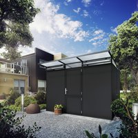 KGT Gartenhaus »Linea II«, Metall, BxHxT: 297 x 215 x 204 cm (Außenmaße) – grau KGT Gartenhaus »Linea II«, Metall, BxHxT: 297 x 215 x 204 cm (Außenmaße) – grau