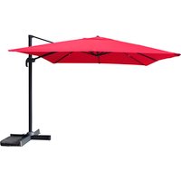 CASAYA Pendelschirm »Paros«, BxHxL: 300 x 255 x 300 cm, Sonnenschutzfaktor: 80+ – rot CASAYA Pendelschirm »Paros«, BxHxL: 300 x 255 x 300 cm, Sonnenschutzfaktor: 80+ – rot