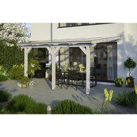 SKANHOLZ Terrassenüberdachung »Andria«, Breite: 434 cm, Dach: Polycarbonat (PC), weiß – weiss SKANHOLZ Terrassenüberdachung »Andria«, Breite: 434 cm, Dach: Polycarbonat (PC), weiß – weiss