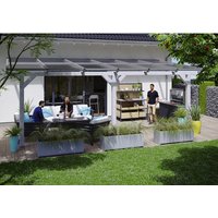 SKANHOLZ Terrassenüberdachung »Andria«, Breite: 648 cm, Dach: Polycarbonat (PC), weiß – weiss SKANHOLZ Terrassenüberdachung »Andria«, Breite: 648 cm, Dach: Polycarbonat (PC), weiß – weiss