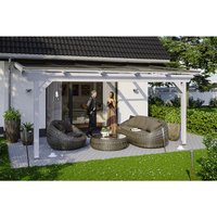 SKANHOLZ Terrassenüberdachung »Ancona«, Breite: 541 cm, Dach: Polycarbonat (PC), weiß – weiss SKANHOLZ Terrassenüberdachung »Ancona«, Breite: 541 cm, Dach: Polycarbonat (PC), weiß – weiss