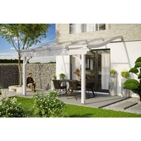 SKANHOLZ Terrassenüberdachung »Verona«, Breite: 434 cm, Dach: Polycarbonat (PC), weiß – weiss SKANHOLZ Terrassenüberdachung »Verona«, Breite: 434 cm, Dach: Polycarbonat (PC), weiß – weiss