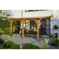 SKANHOLZ Terrassenüberdachung »Andria«, Breite: 434 cm, Dach: Polycarbonat (PC), eiche hell – braun SKANHOLZ Terrassenüberdachung »Andria«, Breite: 434 cm, Dach: Polycarbonat (PC), eiche hell – braun
