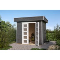SKANHOLZ Gartenhaus »Venlo«, Holz, BxHxT: 290 x 255 x 250 cm (Außenmaße inkl. Dachüberstand) – grau SKANHOLZ Gartenhaus »Venlo«, Holz, BxHxT: 290 x 255 x 250 cm (Außenmaße inkl. Dachüberstand) – grau