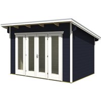 SKANHOLZ Gartenhaus »Ostende«, BxT: 390 x 310 cm (Aufstellmaße), Pultdach – grau – 12.09 qm SKANHOLZ Gartenhaus »Ostende«, BxT: 390 x 310 cm (Aufstellmaße), Pultdach – grau – 12.09 qm