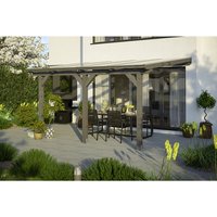 SKANHOLZ Terrassenüberdachung »Andria«, Breite: 434 cm, Dach: Polycarbonat (PC), schiefergrau SKANHOLZ Terrassenüberdachung »Andria«, Breite: 434 cm, Dach: Polycarbonat (PC), schiefergrau