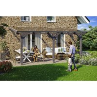 SKANHOLZ Terrassenüberdachung »Andria«, Breite: 541 cm, Dach: Polycarbonat (PC), schiefergrau SKANHOLZ Terrassenüberdachung »Andria«, Breite: 541 cm, Dach: Polycarbonat (PC), schiefergrau