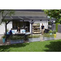 SKANHOLZ Terrassenüberdachung »Andria«, Breite: 648 cm, Dach: Polycarbonat (PC), schiefergrau SKANHOLZ Terrassenüberdachung »Andria«, Breite: 648 cm, Dach: Polycarbonat (PC), schiefergrau