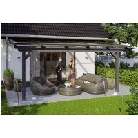 SKANHOLZ Terrassenüberdachung »Ancona«, Breite: 541 cm, Dach: Polycarbonat (PC), schiefergrau SKANHOLZ Terrassenüberdachung »Ancona«, Breite: 541 cm, Dach: Polycarbonat (PC), schiefergrau