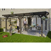 SKANHOLZ Terrassenüberdachung »Siena«, Breite: 541 cm, Dach: Polycarbonat (PC), schiefergrau SKANHOLZ Terrassenüberdachung »Siena«, Breite: 541 cm, Dach: Polycarbonat (PC), schiefergrau