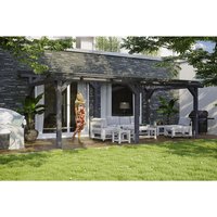 SKANHOLZ Terrassenüberdachung »Siena«, Breite: 648 cm, Dach: Polycarbonat (PC), schiefergrau SKANHOLZ Terrassenüberdachung »Siena«, Breite: 648 cm, Dach: Polycarbonat (PC), schiefergrau