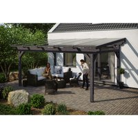 SKANHOLZ Terrassenüberdachung »Sanremo«, Breite: 541 cm, Dach: Polycarbonat (PC), schiefergrau SKANHOLZ Terrassenüberdachung »Sanremo«, Breite: 541 cm, Dach: Polycarbonat (PC), schiefergrau