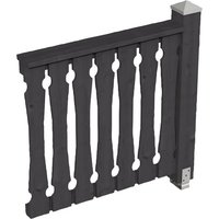 SKANHOLZ Brüstung, B x H: 78,5 x 96 cm, Holz, Farbe: schiefergrau SKANHOLZ Brüstung, B x H: 78,5 x 96 cm, Holz, Farbe: schiefergrau