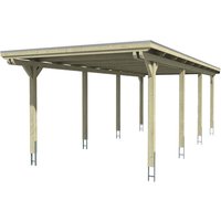 SKANHOLZ Carport »Emsland«, BxT: 354 x 846 cm, Firsthöhe: 238 cm, farbbehandelt – braun SKANHOLZ Carport »Emsland«, BxT: 354 x 846 cm, Firsthöhe: 238 cm, farbbehandelt – braun