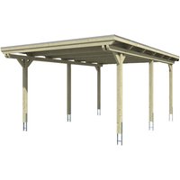 SKANHOLZ Carport »Emsland«, BxT: 404 x 604 cm, Firsthöhe: 242 cm, farbbehandelt – grau SKANHOLZ Carport »Emsland«, BxT: 404 x 604 cm, Firsthöhe: 242 cm, farbbehandelt – grau