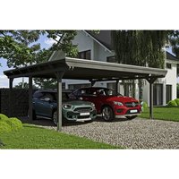 SKANHOLZ Carport »Emsland«, BxT: 613 x 604 cm, Firsthöhe: 248 cm, farbbehandelt – grau SKANHOLZ Carport »Emsland«, BxT: 613 x 604 cm, Firsthöhe: 248 cm, farbbehandelt – grau