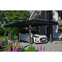 SKANHOLZ Carport »Wendland«, BxT: 362 x 870 cm, Firsthöhe: 243 cm, farbbehandelt – grau SKANHOLZ Carport »Wendland«, BxT: 362 x 870 cm, Firsthöhe: 243 cm, farbbehandelt – grau