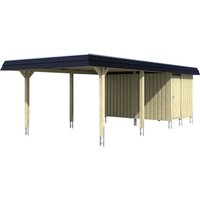 SKANHOLZ Carport »Wendland«, BxT: 409 x 870 cm, Firsthöhe: 247 cm, farbbehandelt – braun SKANHOLZ Carport »Wendland«, BxT: 409 x 870 cm, Firsthöhe: 247 cm, farbbehandelt – braun