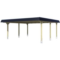 SKANHOLZ Carport »Wendland«, BxT: 630 x 637 cm, Firsthöhe: 253 cm, unbehandelt – beige SKANHOLZ Carport »Wendland«, BxT: 630 x 637 cm, Firsthöhe: 253 cm, unbehandelt – beige