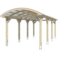 SKANHOLZ Carport »Franken«, BxT: 376 x 755 cm, Firsthöhe: 293 cm, lasiert – braun SKANHOLZ Carport »Franken«, BxT: 376 x 755 cm, Firsthöhe: 293 cm, lasiert – braun