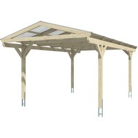 SKANHOLZ Carport »Wendland«, BxT: 362 x 648 cm, Firsthöhe: 281 cm, farbbehandelt – grau SKANHOLZ Carport »Wendland«, BxT: 362 x 648 cm, Firsthöhe: 281 cm, farbbehandelt – grau