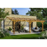 SKANHOLZ Terrassenüberdachung »Venezia«, Breite: 648 cm, Dach: Polycarbonat (PC), eiche hell – braun SKANHOLZ Terrassenüberdachung »Venezia«, Breite: 648 cm, Dach: Polycarbonat (PC), eiche hell – braun