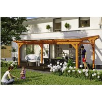 SKANHOLZ Terrassenüberdachung »Sanremo«, Breite: 648 cm, Dach: Polycarbonat (PC), eiche hell – braun SKANHOLZ Terrassenüberdachung »Sanremo«, Breite: 648 cm, Dach: Polycarbonat (PC), eiche hell – braun