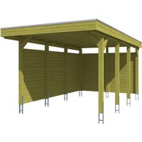 SKANHOLZ Carport »Friesland Set 1«, BxT: 314 x 555 cm, Firsthöhe: 241 cm, imprägniert – braun SKANHOLZ Carport »Friesland Set 1«, BxT: 314 x 555 cm, Firsthöhe: 241 cm, imprägniert – braun
