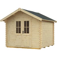 SKANHOLZ Gartenhaus »Palma«, Holz, BxHxT: 280 x 256 x 300 cm (Außenmaße) – beige SKANHOLZ Gartenhaus »Palma«, Holz, BxHxT: 280 x 256 x 300 cm (Außenmaße) – beige