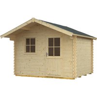 SKANHOLZ Gartenhaus »Como«, Holz, BxHxT: 340 x 256 x 300 cm (Außenmaße) – beige SKANHOLZ Gartenhaus »Como«, Holz, BxHxT: 340 x 256 x 300 cm (Außenmaße) – beige